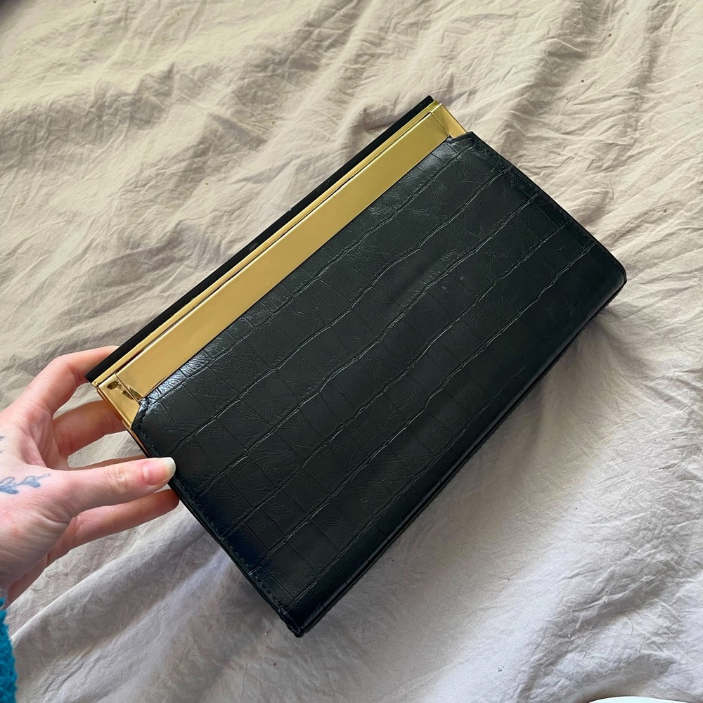Black & gold clutch